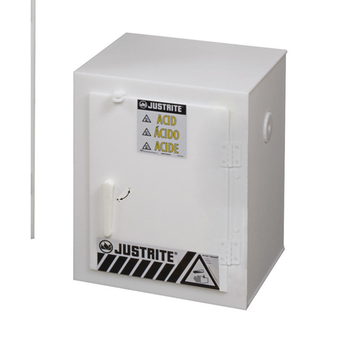 Armoires solides en poly&eacute;thyl&egrave;ne pour acides, 6 x 0,66043 gal., 17" x 22" x 17" Kelford