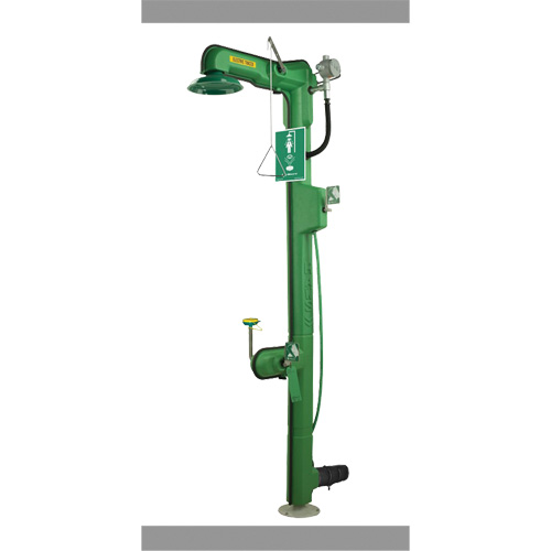 Heat-Traced Combination Emergency Shower & Eye/Face Wash Station, Wall-Mount Kelford