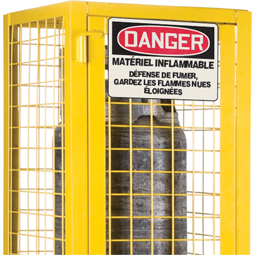 CSA-Compliant Gas Cylinder Safety Cabinet, 2 Cylinder Capacity, 17" W x 17" D x 69" H, Yellow Kelford
