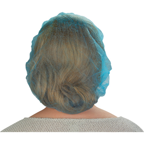 Bonnets bouffants non tiss&eacute;s, Polypropyl&egrave;ne, 21"/Grand, Bleu Kelford