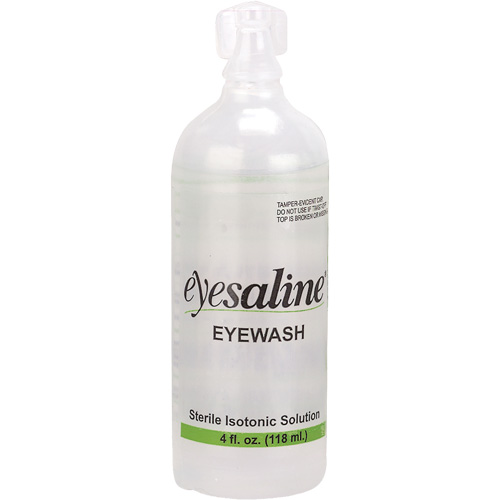 Bouteilles de solution saline pour douche oculaire, Bouteille Plein, 4 oz Kelford