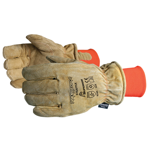 SnowForce Brown Freezer Glove, One Size, Grain Cowhide Palm, Thinsulate Inner Lining Kelford