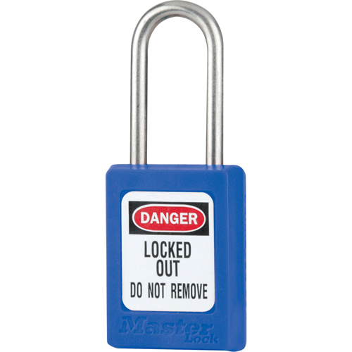 S31 Zenex Safety Padlock, Blue, Keyed Different, Thermoplastic, 1-3/8" Width Kelford