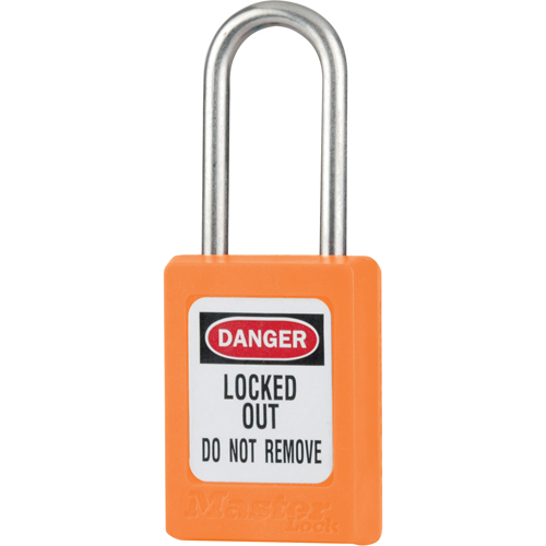S31 Zenex Safety Padlock, Orange, Keyed Different, Thermoplastic, 1-3/8" Width Kelford