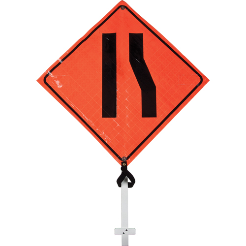 Narrow Road Pole Sign, 24" x 24", Vinyl, Pictogram Kelford