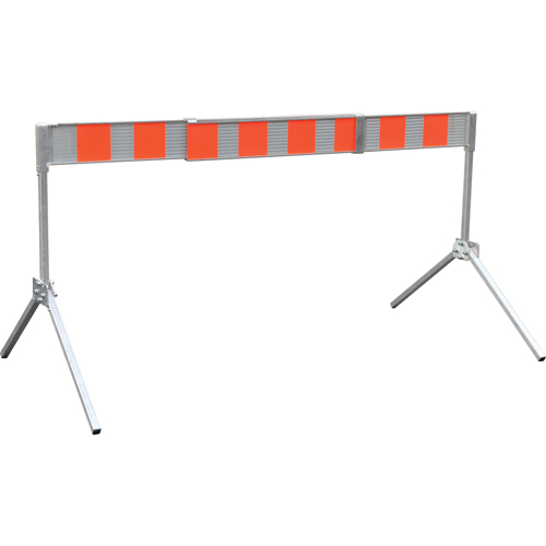 Street Barricade, A-Frame, 6' L x 5-1/2" H, Orange/White Kelford