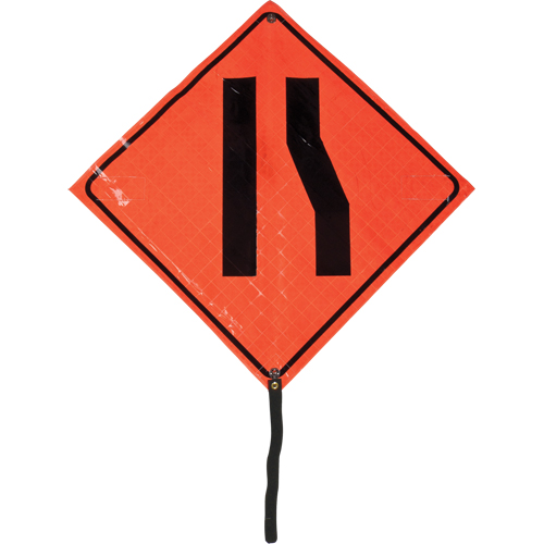 Narrow Road Rolled Sign, 24" x 24", Vinyl, Pictogram Kelford