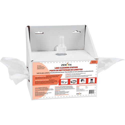 Poste de nettoyage jetables pour lentilles, Carton, 8" lo x 4" p x 8" h Kelford