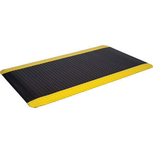 WD Deck Plate Mats, Diamond, 4' x 4' x 5/8", Black/Yellow, Sponge Kelford