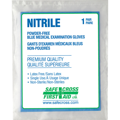 Medical Examination Gloves, Large, Nitrile, 5-mil, Powder-Free, Clear, Class 2 Kelford