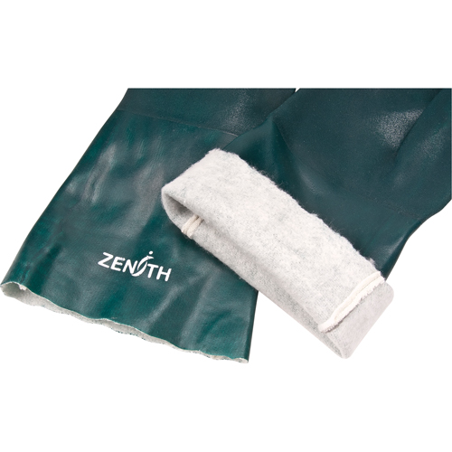 Gants verts &agrave; double enduit, 14" lo, PVC, Doublure en Jersey de coton, 70 mils Kelford