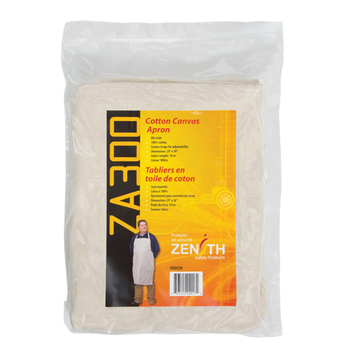 Apron, Cotton, 36" L x 29" W, Natural Kelford