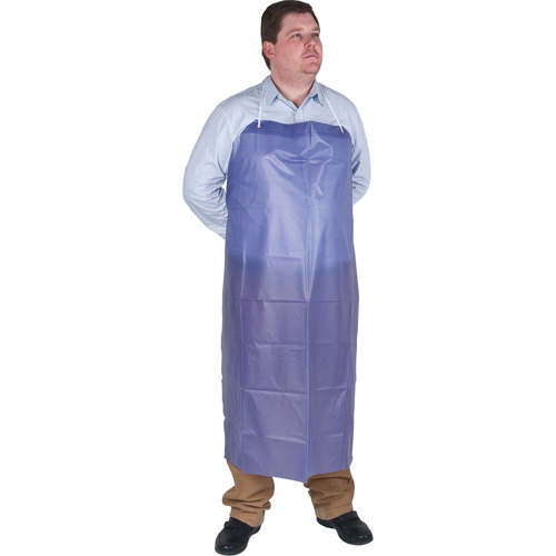 Lightweight Apron, Vinyl, 45" L x 36" W, Blue Kelford