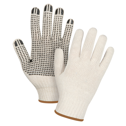 Gants l&eacute;gers tricot&eacute;s &agrave; pois, Poly/coton, Un c&ocirc;t&eacute;, Calibre 7, Grand Kelford