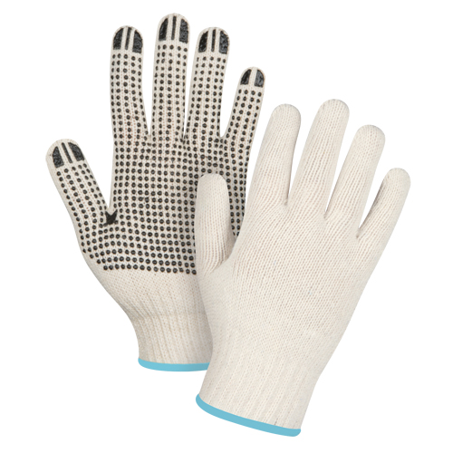 Heavyweight Dotted String Knit Gloves, Poly/Cotton, Single Sided, 7 Gauge, X-Large Kelford