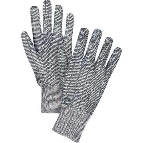 Jersey Gloves, X-Large, Salt & Pepper, Unlined, Knit Wrist Kelford