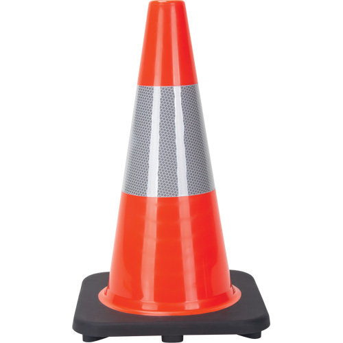 Traffic Cone, 18", Orange, 6" Reflective Collar(s) Kelford