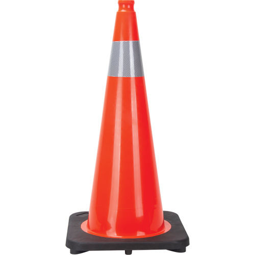 Traffic Cone, 28", Orange, 4" Reflective Collar(s) Kelford