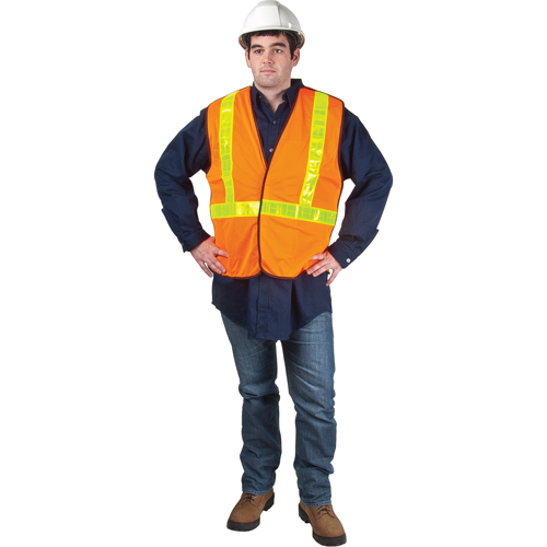 Veste de s&eacute;curit&eacute; pour la circulation d&eacute;tachable en cinq points, Orange haute visibilit&eacute;, Moyen, Polyester Kelford