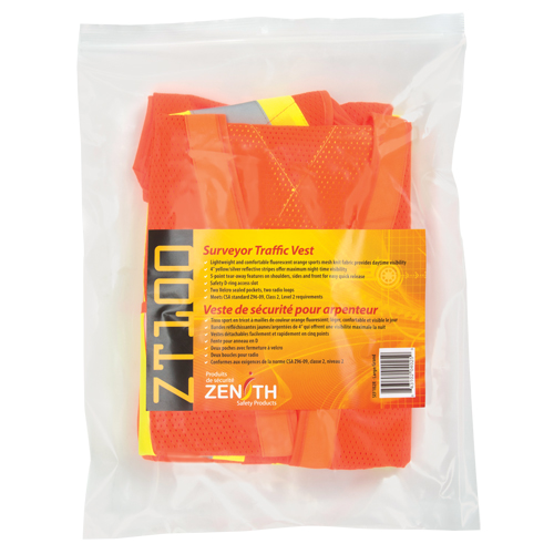 Veste de s&eacute;curit&eacute; pour arpenteur, Orange haute visibilit&eacute;, Grand, Polyester Kelford
