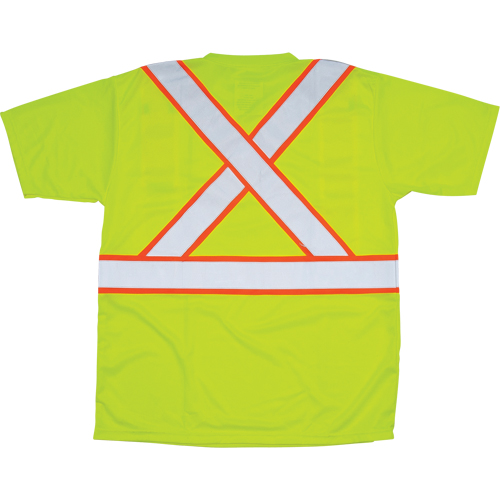 CSA Compliant T-Shirt, Polyester, 2X-Large, High Visibility Lime-Yellow Kelford