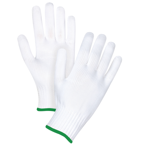 Seamless String Knit Gloves, Polyester, 10 Gauge, Medium Kelford