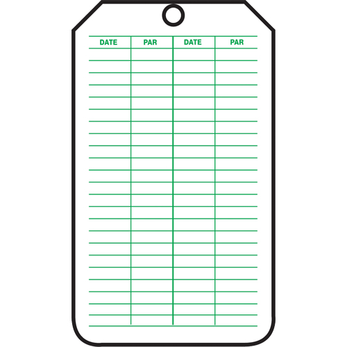 &eacute;tiquettes de s&eacute;curit&eacute; d'inspection et de contr&ocirc;le de l'&eacute;tat de l'&eacute;quipement, Papier cartonn&eacute;, 3-1/8" la x 5-7/8" h, Français Kelford