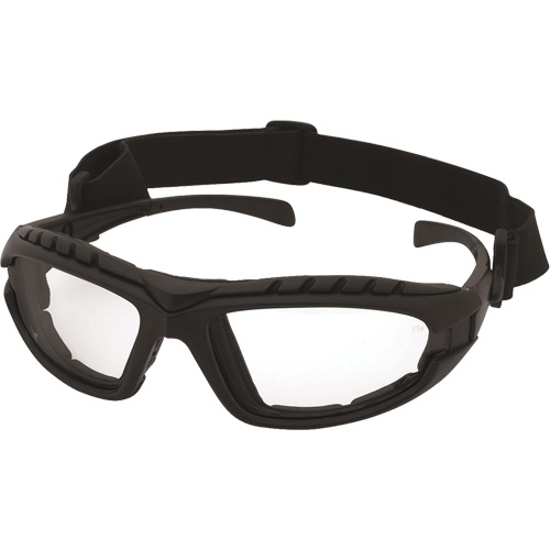 Dustdevil Black Frame Safety Glasses, Clear Lens, Anti-Fog/Anti-Scratch, ANSI Z87+/Meets/Exceeds CSA Z94.3 Kelford