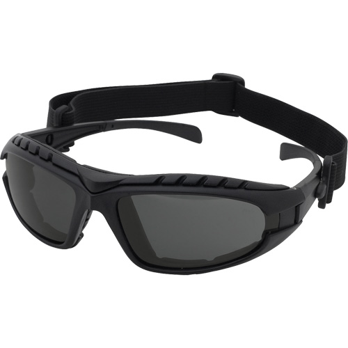 Lunettes de s&eacute;curit&eacute; &agrave; monture noire Dustdevil, Lentille Gris, Antibu&eacute;e/Anti-&eacute;gratignures, ANSI Z87+/R&eacute;pond ou surpasse la norme CSA Z94.3 Kelford