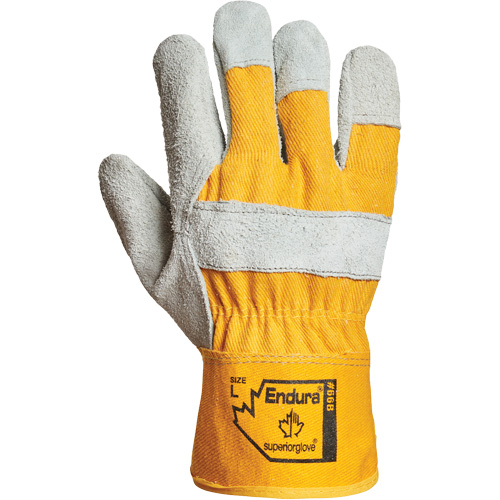 Endura&reg; Fitter Gloves, Large, Split Leather Palm, Cotton Inner Lining Kelford