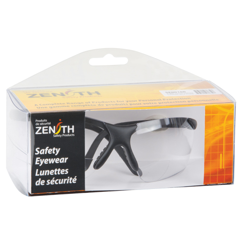 Lunettes de s&eacute;curit&eacute; s&eacute;rie Z1800 avec verres de lecture, Anti-&eacute;gratignures, Transparent, Dioptrie 2,5 Kelford