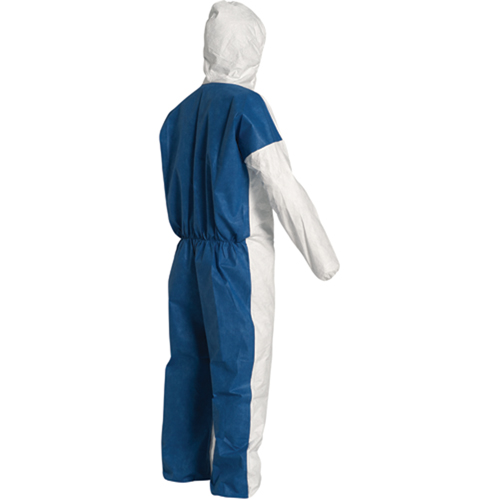 Hooded Coveralls, 2X-Large, Blue/White, Tyvek&reg; 400 D Kelford