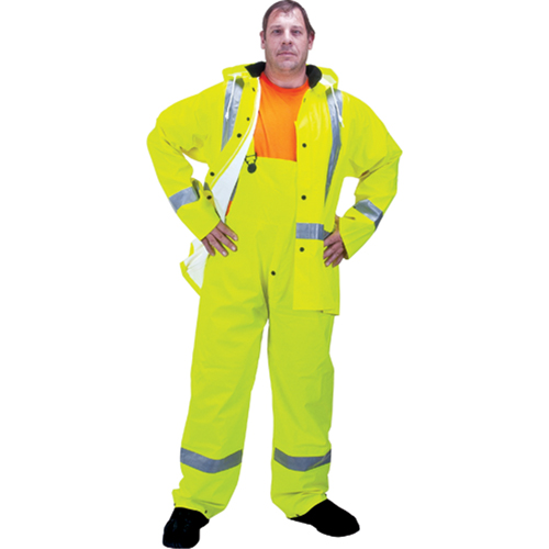 RZ900 Premium Traffic Rain Suit, Polyester, Small, High Visibility Lime-Yellow Kelford
