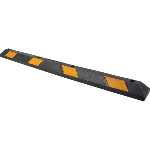 Butoir pour espace de stationnement, Caoutchouc, 6' l, Noir/Jaune Kelford