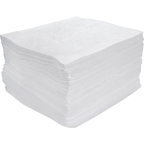 Premium Meltblown Sorbent Pads, Oil Only, 15" x 17", 30 gal. Absorbancy Kelford