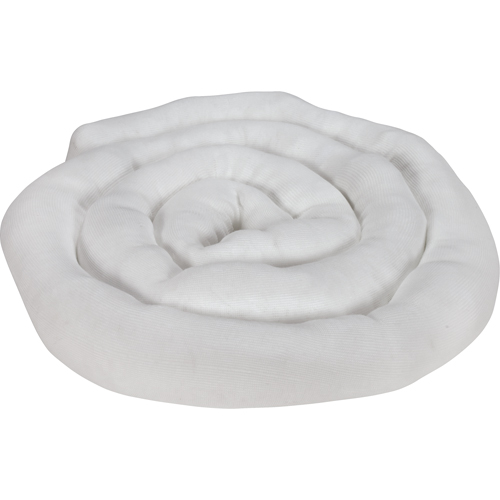 Remblais tubulaire absorbant, Huile seulement, Absorption 45 gal., 3" la x 10' lo, Pqt de 10 Kelford