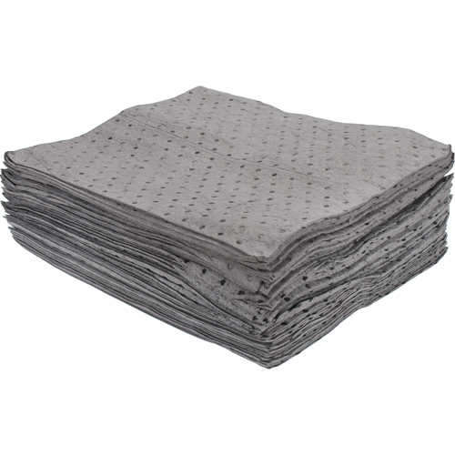 Feuilles absorbantes li&eacute;es de premi&egrave;re qualit&eacute;, Universel, 15" x 17", 15 gal. d'absorption Kelford