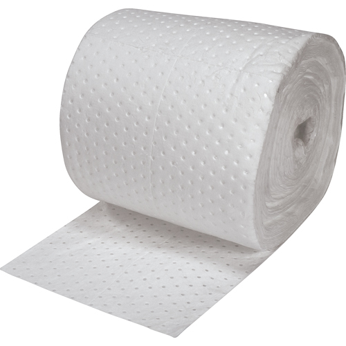 Premium Fine Fiber Sorbent Rolls, Heavyweight, 150' L x 15" W, 25 gal. Absorbancy Kelford
