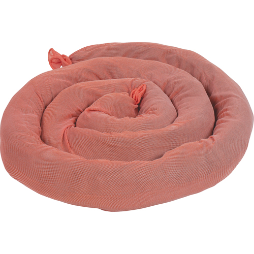 Remblais tubulaires absorbants, Mati&egrave;res dangereuses, Absorption 50 gal., 3" la x 8' lo, Pqt de 15 Kelford