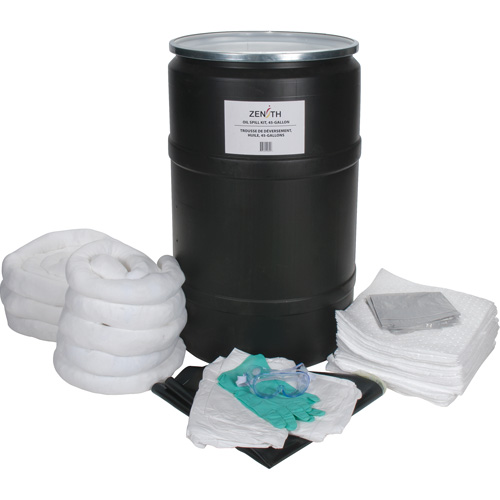Trousse de lutte contre les d&eacute;versements, Huile seulement, Baril, Absorbance de 55 gal. US Kelford