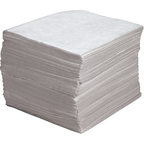 Premium Meltblown Sorbent Pads, Oil Only, 15" x 17", 30 gal. Absorbancy Kelford
