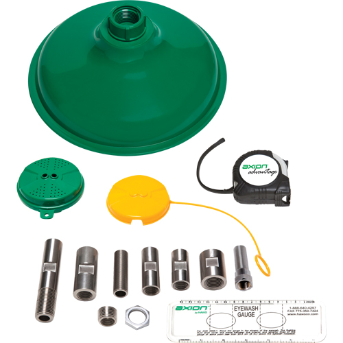 Axion Advantage&reg; Shower & Eye/Face Wash Upgrade Kit with Green ABS Plastic Eye/Face Wash Head & Showerhead Kelford