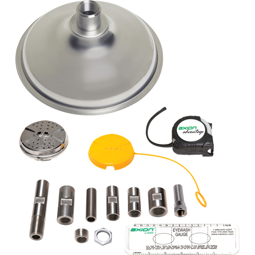 Axion Advantage&reg; Shower & Eye/Face Wash Upgrade Kit with Stainless Steel Eye/Face Wash Head & Showerhead Kelford