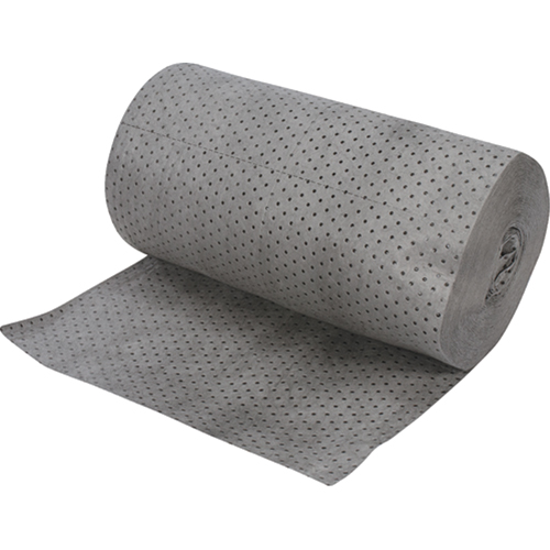 Industrial-Grade Fine Fibre Sorbent Rolls, Heavyweight, 150' L x 30" W, 70 gal. Absorbancy Kelford