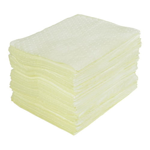 Premium Laminated (SMS) Sorbent Pads, Hazmat, 15" x 17", 25 gal. Absorbancy Kelford