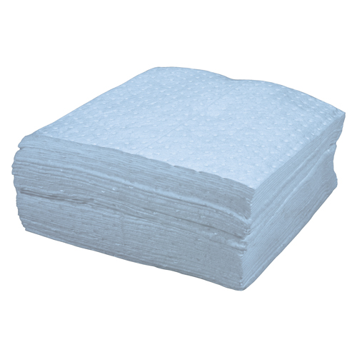 Premium Blue Bonded Sorbent Pads, Oil Only, 15" x 17", 8 gal. Absorbancy Kelford