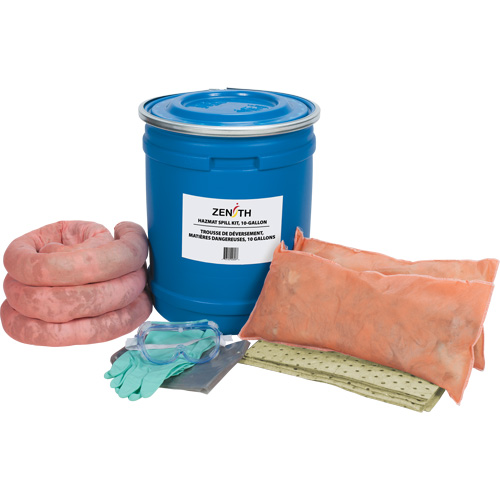 Trousse de lutte contre les d&eacute;versements de premi&egrave;re qualit&eacute; pour camion, Mati&egrave;res dangereuses, Baril, Absorbance de 10 gal. US Kelford