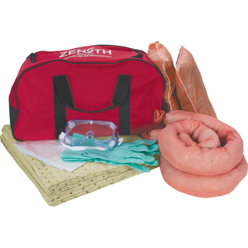 Premium Vehicle Spill Kit, Hazmat, Bag, 10 US gal. Absorbancy Kelford