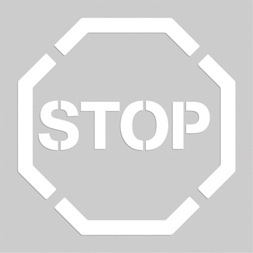 Pochoirs de marquage du sol - Stop, Pictogramme, 20" x 20" Kelford