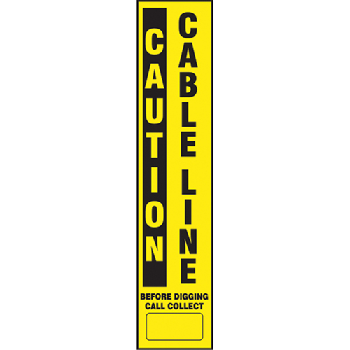 D&eacute;calcomanies pour piquet flexible de marquage - Caution Cable Line Kelford